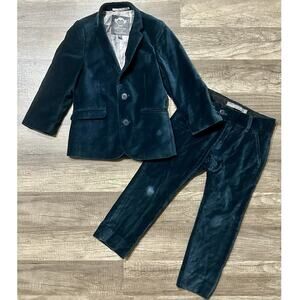 Appaman Seaport Blue Velour Mod Suit